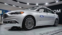 The autonomous Ford Fusion. (Photo: Ford Motor Co.) The autonomous Ford Fusion. (Photo: Ford Motor Co.)