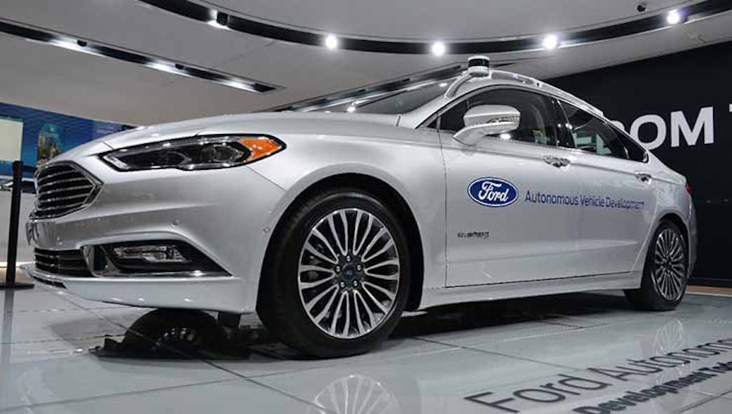 The autonomous Ford Fusion. (Photo: Ford Motor Co.)