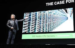 NVIDIA Chairman Jensen Huang at a recent GTC conference. (Image: NVIDIA)