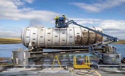 The Project Natick data center module was recently retrieved from the ocean floor near Scotland. (Photo: Microsoft) The Project Natick data center module was recently retrieved from the ocean floor near Scotland. (Photo: Microsoft)