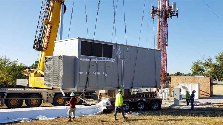 A Vapor IO edge computing module is installed at a tower site in the Dallas market. (Photo: Vapor IO)