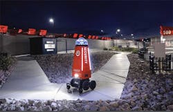 A Switch Sentry security robot patrols the grounds of the Switch Las Vegas campus. (Photo: Switch)