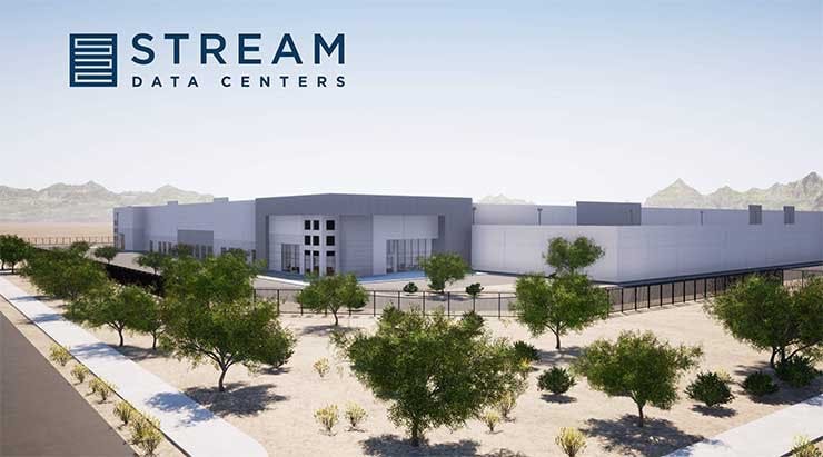 An illustration of the future Stream Data Centers campus in Goodyear, Arizona. (Image: Stream Data Centers)