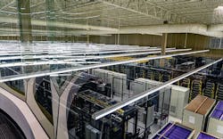 An overhead view of a data hall in an Evoque Data Center Solutions facility. (Photo: Evoque) An overhead view of a data hall in an Evoque Data Center Solutions facility. (Photo: Evoque)