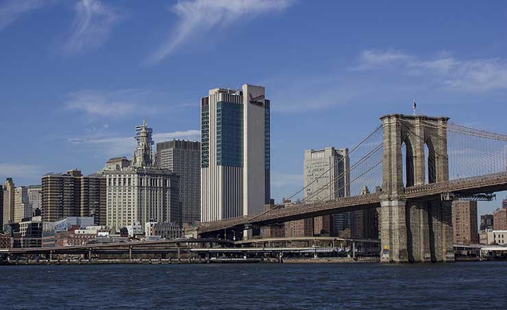 The Sabey Intergate.Manhattan building in New York CIty stands by the Brooklyn Bridge. (Photo: Sabey Data Centers)