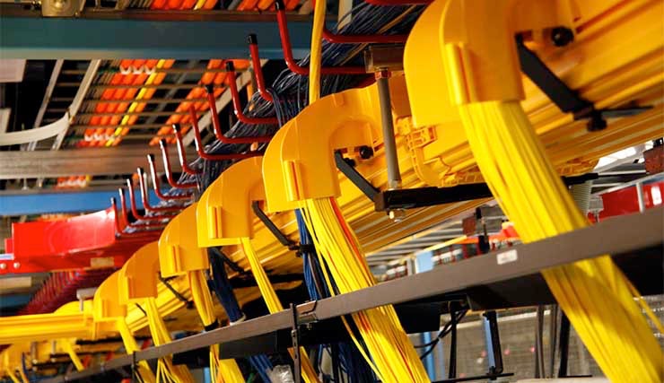 Network cabling inside an Equinix data center. (Photo: Equinix)