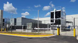 Power and cooling equipment at an Iron Mountain data center in Manassas, Virginia. (Photo: Rich Miller)