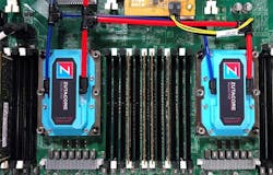 A ZutaCore direct-on-chip evaporative cooling for Intel Skylake on Open19 server. (Image: Zutacore)