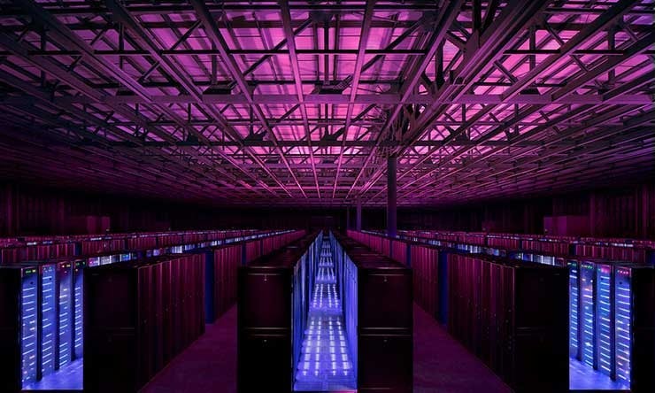 One of the huge data halls inside the 750,000 square foot Next Generation Data facility in Wales, which is being acquired by Vantage Data Centers. (Image: NGD)