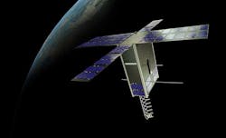 An illustration of a compact nano-satellite from Hiber, which is creating a space-based IoT network. (Image: Hiber) An illustration of a compact nano-satellite from Hiber, which is creating a space-based IoT network. (Image: Hiber)