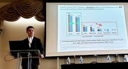 Sami Badri of Credit Suisse speaks at the recent CAPRE Digital Infrastructure 2020 Forecast in Ashburn, Va. (Photo: Rich Miller) Sami Badri of Credit Suisse speaks at the recent CAPRE Digital Infrastructure 2020 Forecast in Ashburn, Va. (Photo: Rich Miller)