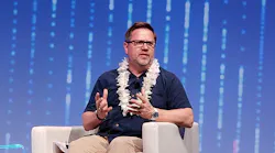 Douglas Adams, CEO of NTT Global Data Centers, Americas, discusses the new brand Monday at the Pacific Telecommunications Council conference in Hawaii. (Photo: Rich Miller)