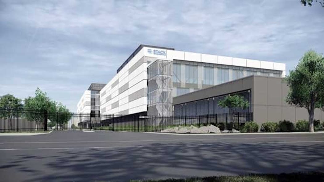 An illustration of the new data center planned for the STACK Infrastructure campus in San Jose. (Image: STACK Infrastructure)