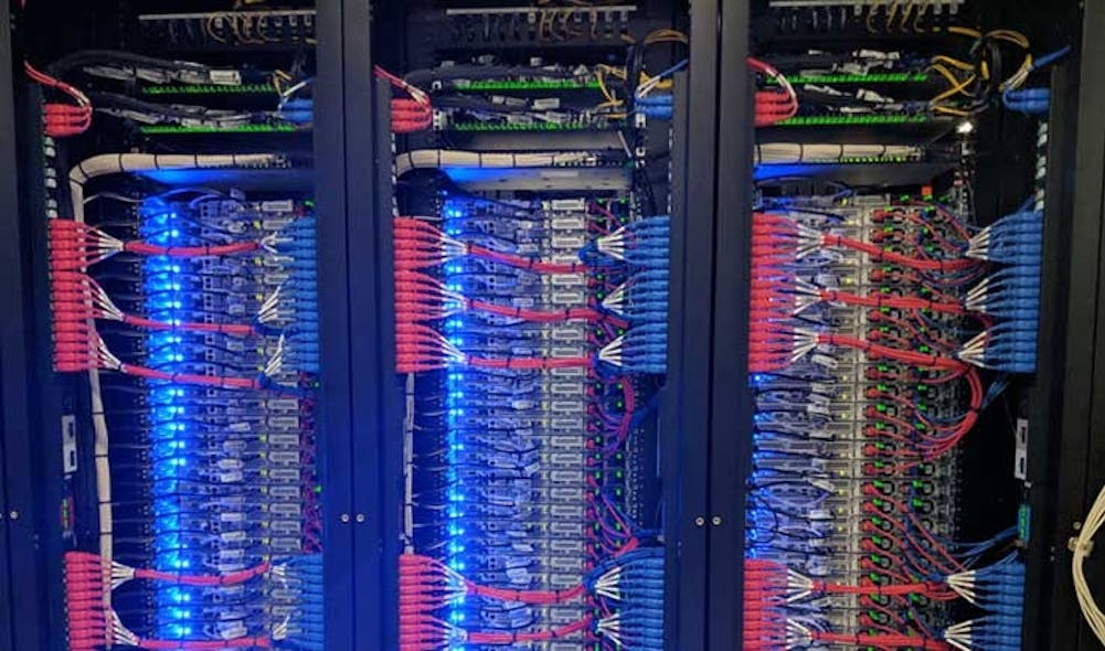 Packet can dep[oy network-dense racks like this one. But it sees future growth in streamlined infrastructure for edge computing. (Photo: Packet)