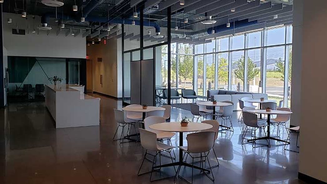 The customer lounge and conference space in the Vantage Data Centers VA11 facility in Ashburn, Virginia. (Photo: RIch Miller)