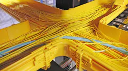 Network cabling fills fiber trays inside an Equinix data center. (Photo: Equinix)
