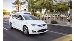 Waymo&rsquo;s fully self-driving Chrysler Pacifica Hybrid minivan on public roads in Chandler, Arizona. (Photo: Waymo)
