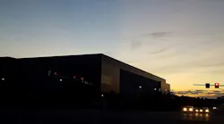 The sun sets over a new data center on the Digital Realty campus in Ashburn, Virginia. (Photo: Rich Miller)