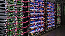 A four-rack “pod” of Google Tensor Processing Units (TPUs) and supporting hardware inside a Google data center. (Photo: Google)