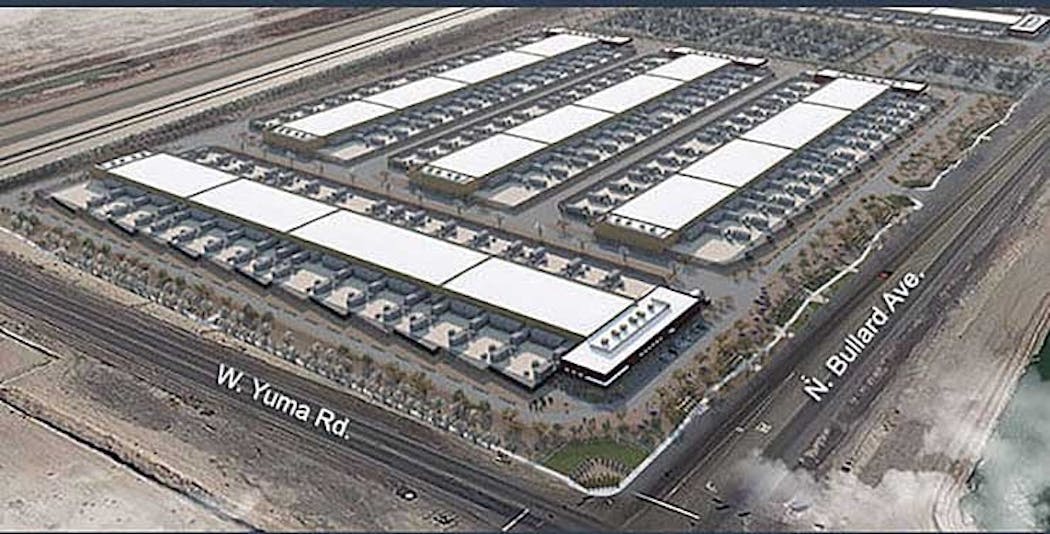 An illustration of the future Compass Data Center campus in Goodyear, Arizona. (Image: Compass Datacenters)