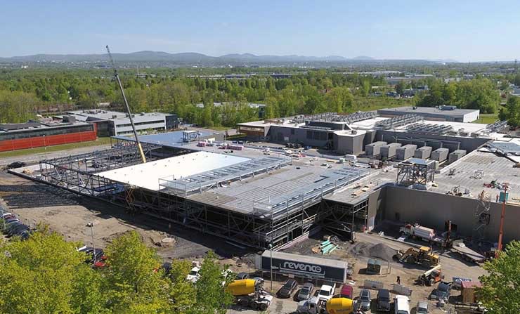 A Vantage Data Centers construction project underway during summer, 2019 in Quebec City, Canada. (Photo: Vantage/Construction Dinamo)