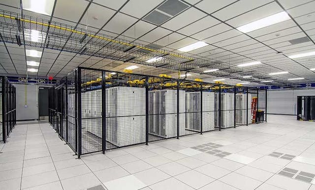The data hall inside a data center in Allen, Texas, which was built by Compass Datacenters. (Photo: Compass)