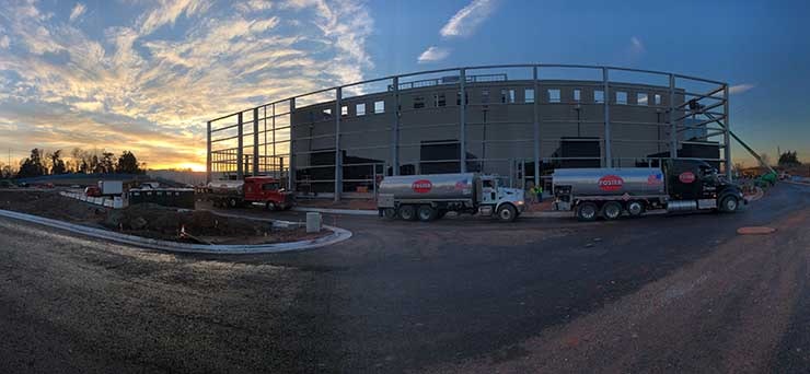 Vantage Data Centers fuels up the generators at the first building on its Ashburn campus. (Image: Vantage Data Centers)