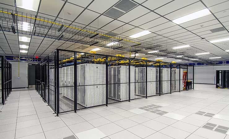 The data hall inside the TierPoint data center in Allen, Texas, which was built by Compass Datacenters. (Photo: Compass)