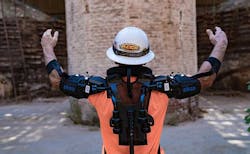 An example of the EksoVest, a robotic exoskeleton for construction and factory workers. (Photo: Ekso Bionics) An example of the EksoVest, a robotic exoskeleton for construction and factory workers. (Photo: Ekso Bionics)