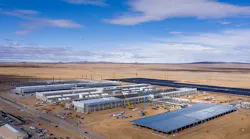 An aerial view of the Facebook Las Lunas data center in New Mexico. Facebook built a dedicated fiber cable route to support the facility. (Photo: Facebook)