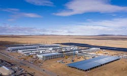 An aerial view of the Facebook Las Lunas data center in New Mexico. Facebook built a dedicated fiber cable route to support the facility. (Photo: Facebook) An aerial view of the Facebook Las Lunas data center in New Mexico. Facebook built a dedicated fiber cable route to support the facility. (Photo: Facebook)