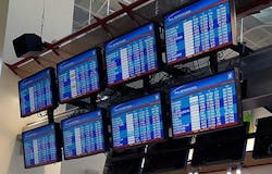 Airports are constantly tapping information systems to update schedules in real time. There’s a data center behind that. (Photo: Rich Miller) Airports are constantly tapping information systems to update schedules in real time. There’s a data center behind that. (Photo: Rich Miller)