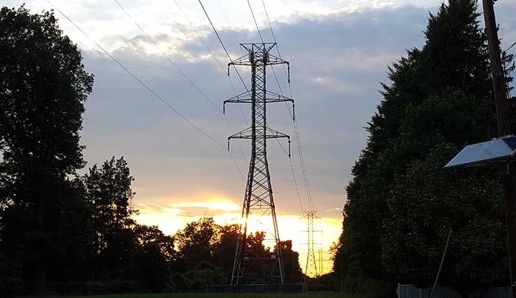 Bulk power distribution towers in New Jersey. (Photo: Rich Miller)