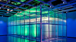 An illuminated rack containment system within an Aligned Energy facility. (Photo: Aligned Energy)
