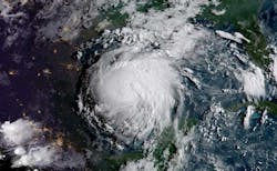 A satellite image of Hurricane Harvey as it approached the Texas coast. The storm dropped more than 50 inches of rain on some parts of the region. (Image: NASA) A satellite image of Hurricane Harvey as it approached the Texas coast. The storm dropped more than 50 inches of rain on some parts of the region. (Image: NASA)