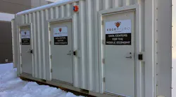 An EdgeMicro data center module deployed near a Flexential facility in Englewood, Colorado. (Photo: EdgeMicro)