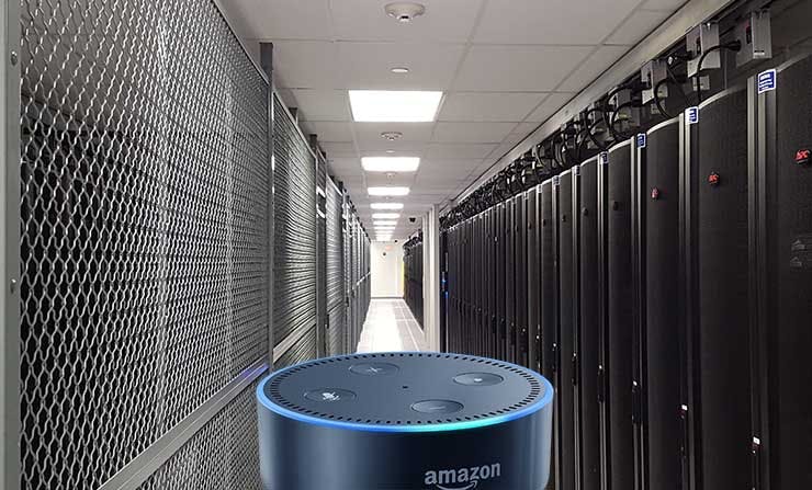 Smart speakers like the Amazon Echo are seeing rapid adoption. What will this mean for data centers? (Photo illustration: Rich Miller)