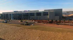 The first building at the Vantage Data Centers campus in Ashburn, Virginia. (Photo: Vantage Data Centers and OxBlue)