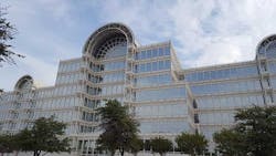 The glass facade of the Dallas Infomart, the leading carrier hotel and connectivity hub in Dallas, which was acquired by Equinix in 2018. (Photo: Rich Miller) The glass facade of the Dallas Infomart, the leading carrier hotel and connectivity hub in Dallas, which was acquired by Equinix in 2018. (Photo: Rich Miller)