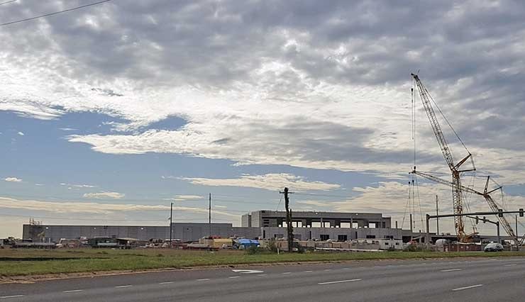 A data center under construction in Ashburn, Virginia. (Photo: Rich Miller)