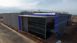 The first building on the EdgeCore Internet Real Estate data center campus in Mesa, Airzona is nearing completion. (Photo: EdgeCore)