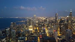 Downtown Chicago, as seen from the 94th floor of the John Hancock Center. The city is one of the nation’s major data center markets. (Photo: Rich Miller) Downtown Chicago, as seen from the 94th floor of the John Hancock Center. The city is one of the nation’s major data center markets. (Photo: Rich Miller)