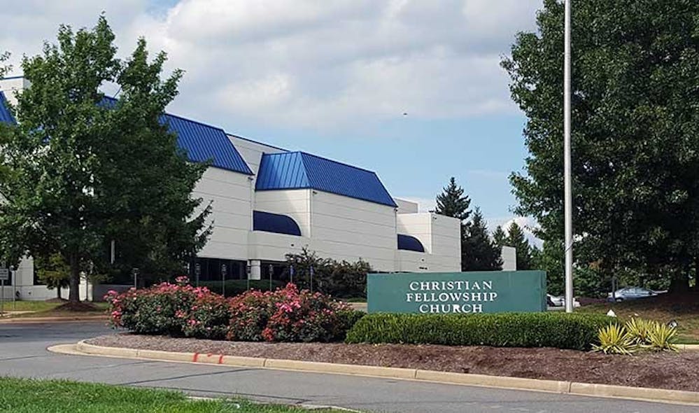 The Christian Fellowship Church property in Ashburn, Virginia. the future home of a Cologix data center campus. (Photo: Rich Miller)