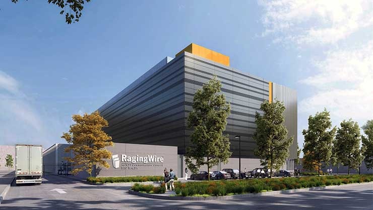 An illustration of the RagingWire Data Centers SV1 facility planned for Santa Clara, Calif. (Image: RagingWIre)