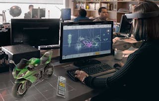 The use of augmented reality, like this Microsoft HoloLens application for visual design, is expected to increase in the enterprise, according to Gartner. (Image: Microsoft)