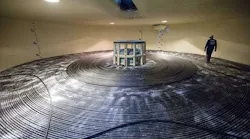 A huge spool of the MAREA subsea data cable stored on board its installation vessel near Virginia Beach. (Photo: RUN Studios for Microsoft)