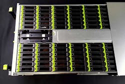 As we generate more data, it translates into larger storage requirements in the data center. An example: The Bryce Canyon storage unit from Facebook packs 72 hard disk drives inserted vertically into a 4U enclosure. (Photo: Facebook) As we generate more data, it translates into larger storage requirements in the data center. An example: The Bryce Canyon storage unit from Facebook packs 72 hard disk drives inserted vertically into a 4U enclosure. (Photo: Facebook)