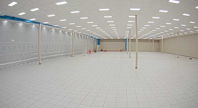 A look at a 90,000 square foot data hall being prepared at the Flexential Brookwood data center near Portland. The hall is part of the 115,000 square foot expansion of the facility. (Photo: Flexential)