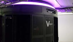 A Vapor Chamber rack enclosure inside a Crown Castle shelter in Chicago. (Photo: Vapor IO) A Vapor Chamber rack enclosure inside a Crown Castle shelter in Chicago. (Photo: Vapor IO)