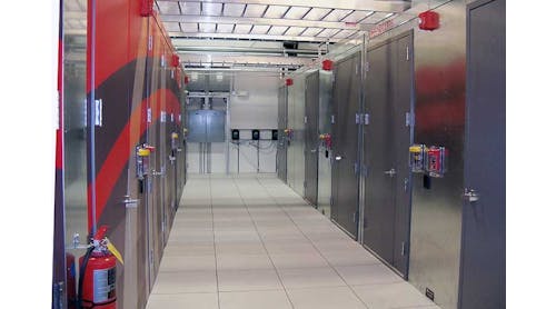 The smaller footprint of lithium-ion batteries makes them ideal for use in modular data centers, which are designed to fit large amounts of equipment into a smaller space. (Photo: Rich Miller)